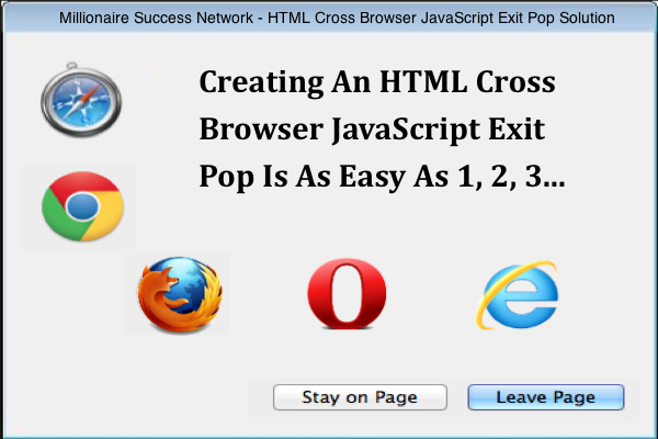 MSN Cross Browser JavaScript Exit Pop